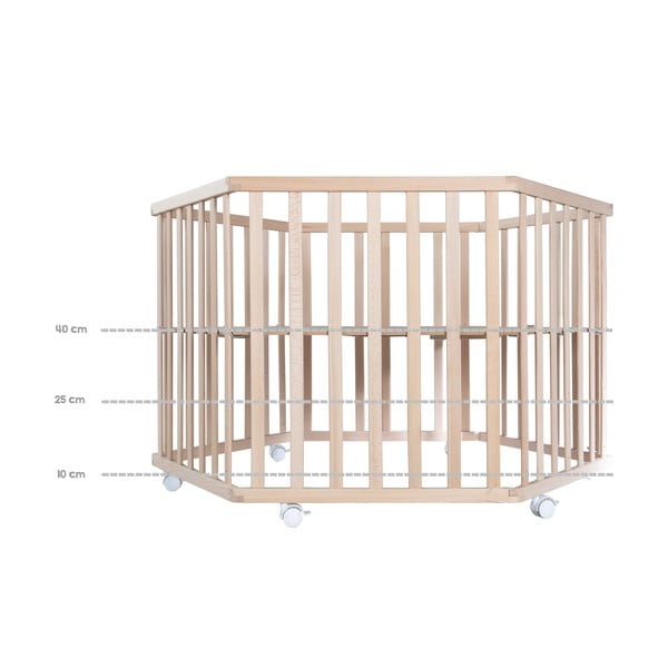 Țarc pentru copii din lemn masiv de fag 119x104 cm – Roba-image-4