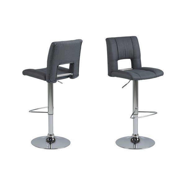 Set 2 scaune pentru bar Actona Wilma Barstool, gri închis-image-3