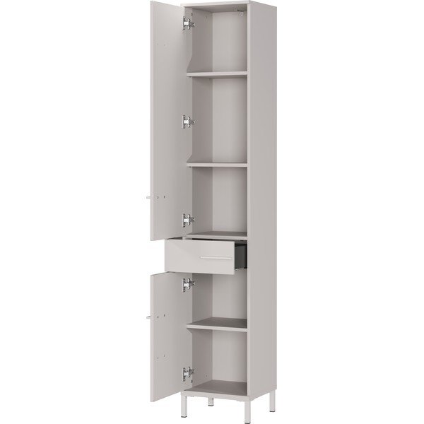 Dulap de baie crem înalt/îngust cu aspect mat 34x190 cm Laurino – Germania-image-3