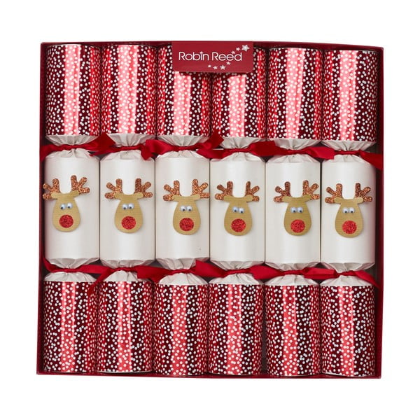 Set 6 pocnitori de Crăciun Robin Reed Reindeer