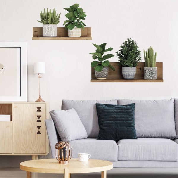 Autocolant de perete 60x35 cm 3D effect Green Plants – Ambiance-image-2