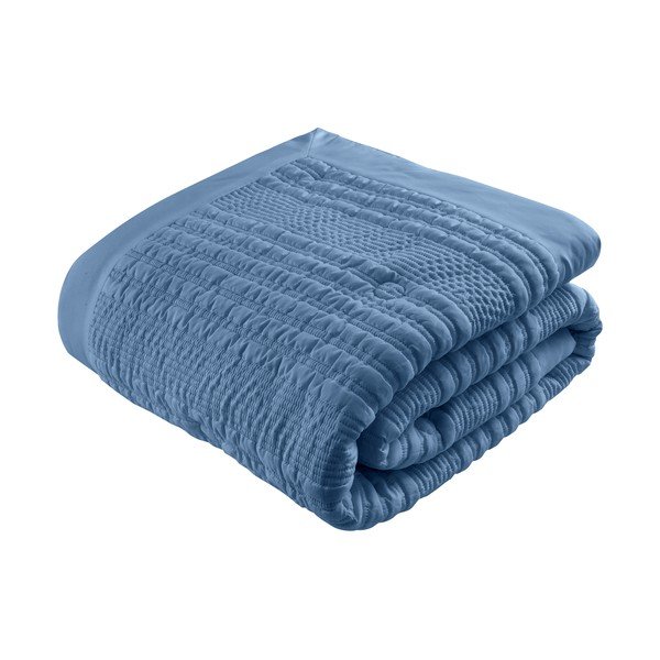 Cuvertură albastră matlasată 220x220 cm  Lennon Stripe – Catherine Lansfield-image-2