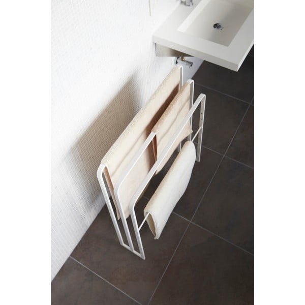 Suport de prosoape din metal Yamazaki Tower, alb-image-4