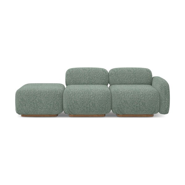 Șezlong modular verde deschis (cu colț pe partea dreaptă) Ailani – Makamii