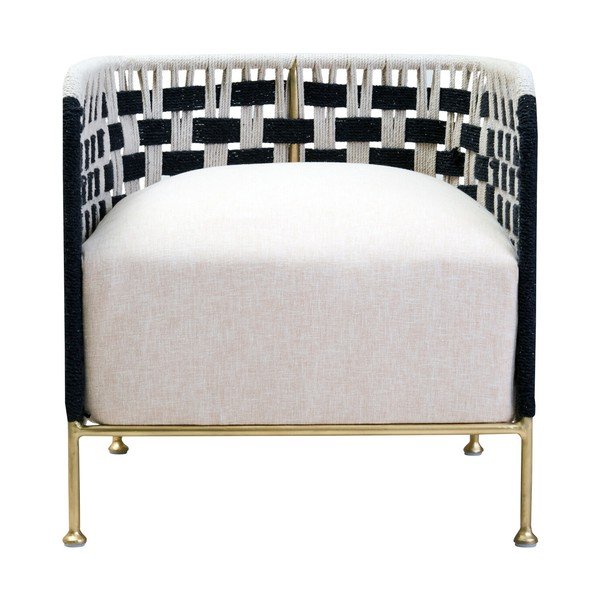 Fotoliu alb-negru Satna – Premier Housewares-image-2