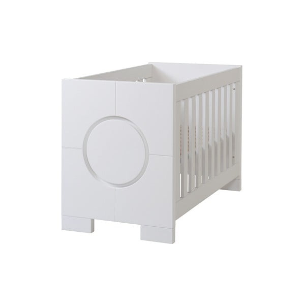 Pătuț pentru bebeluiși, convertibil în pat pentru 1 persoană Núvol Olivia, 140 x 70 cm, alb