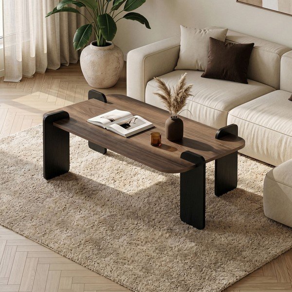 Măsuță de cafea maro 60x120 cm Renard – Nordure-image-1