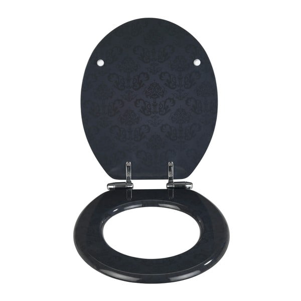 Capac WC cu închidere lentă Wenko Bellevue, 42,5 x 35,5 cm, gri închis-image-2