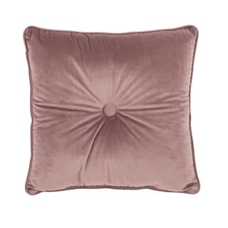 Pernă Tiseco Home Studio Velvet Button, 45 x 45 cm, roz pudră