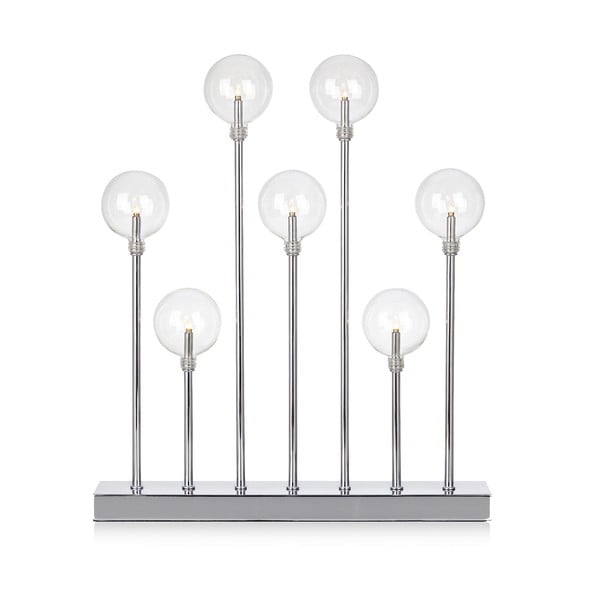 Sfeșnic cu becuri Markslöjd Junior, înălțime 50 cm, argintiu