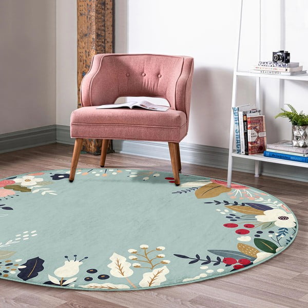 Covor rotund  lavabil adecvat și  pentru aspiratoare robot   ø 120 cm Comfort – Mila Home-image-4