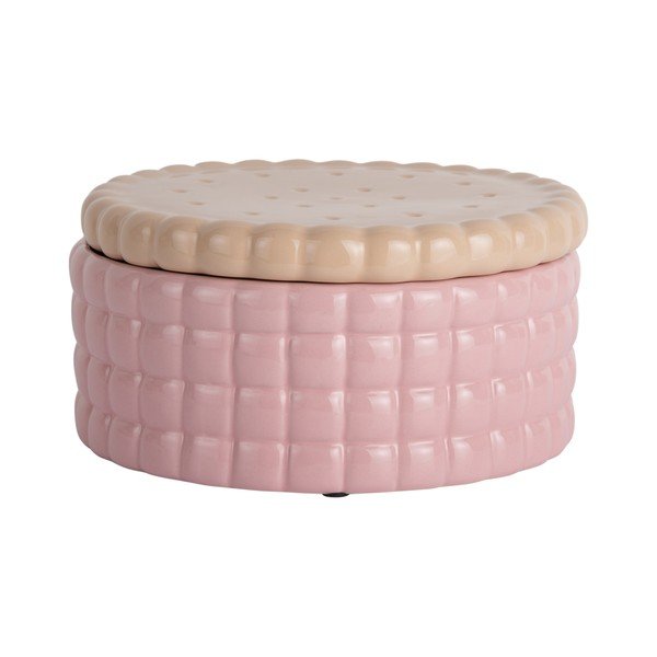 Cutie de depozitare roz-deschis din ceramică decorativă ø 20x10 cm Biscuit Box – PT LIVING