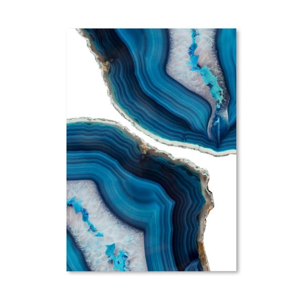 Poster Americanflat Blue Agate, 30 x 42 cm