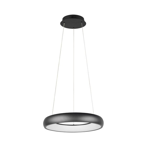 Lustră negru-mat LED cu intensitate reglabilă cu abajur din metal ø 46 cm Cardona – Trio