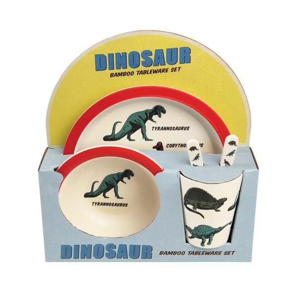 Set veselă pentru copii cu model cu dinozaur Rex London, 5 buc.