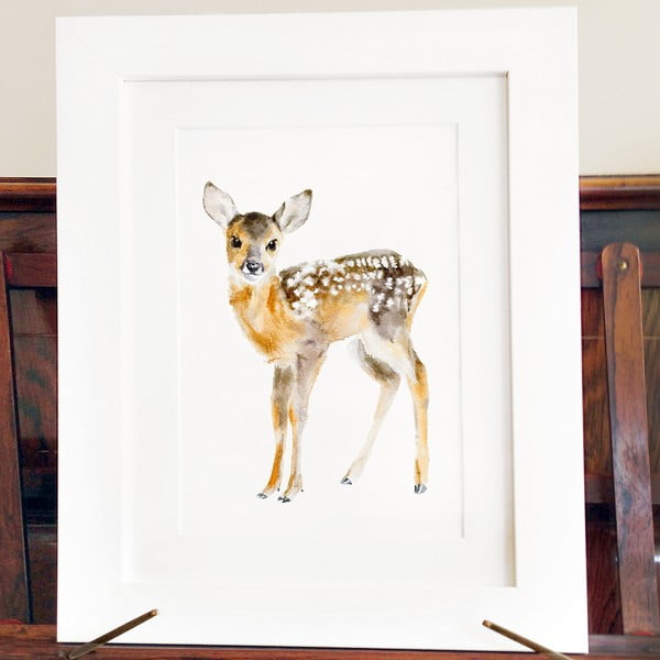 Poster Baby Deer A4