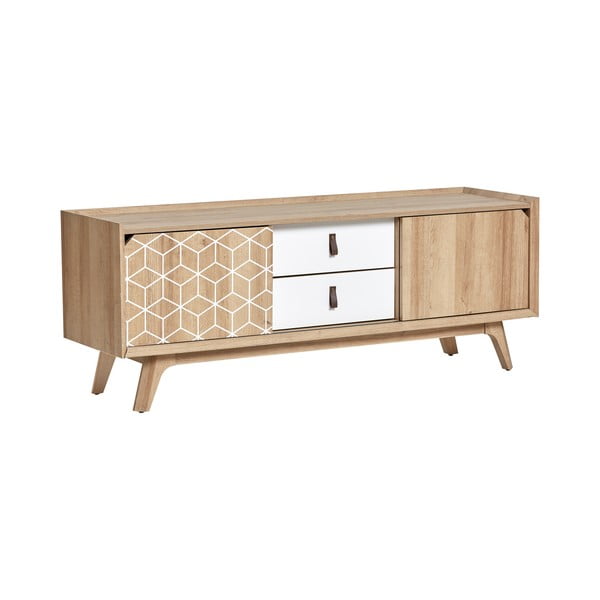 Comodă TV Marckeric Java, maro - alb-image-2