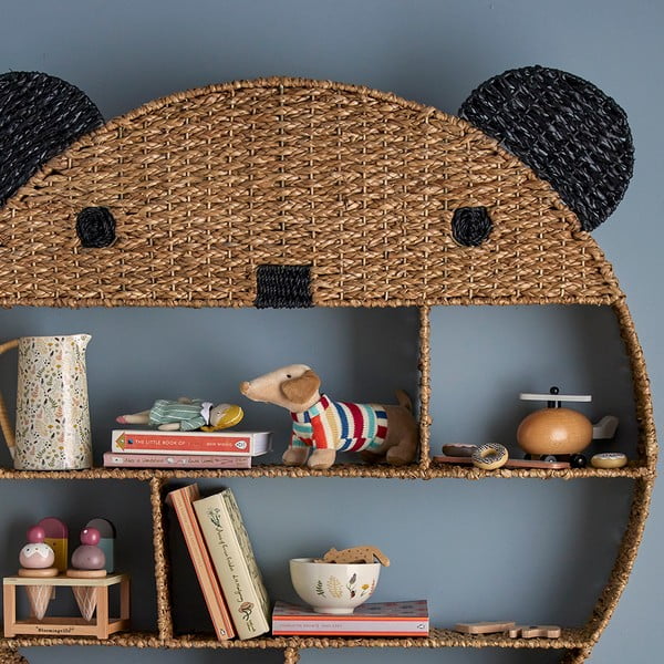 Bibliotecă de perete pentru copii din iarbă-de-mare 91,5x98 cm Ghalia – Bloomingville Mini-image-1