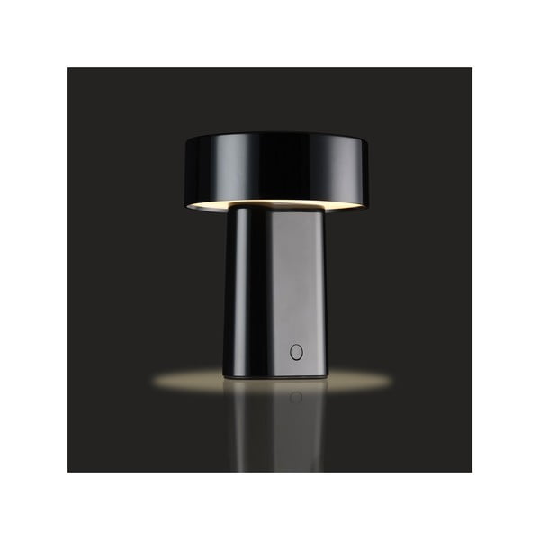 Veioză neagră LED din plastic (înălțime 18 cm) Oblong – Zone-image-2