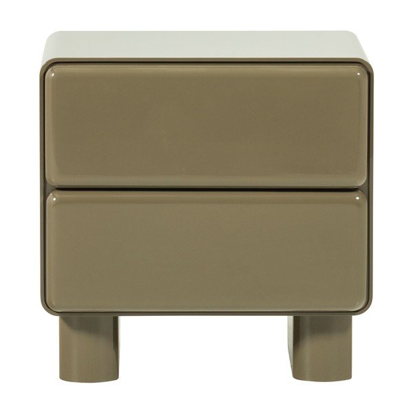 Noptieră verde cu aspect lucios Lustra – WOOOD