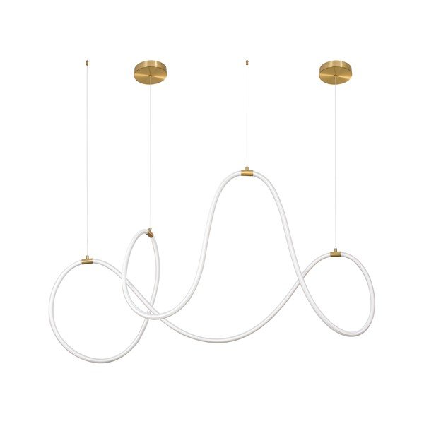 Lustră aurie LED cu intensitate reglabilă din oțel Cerelia – Nova Luce