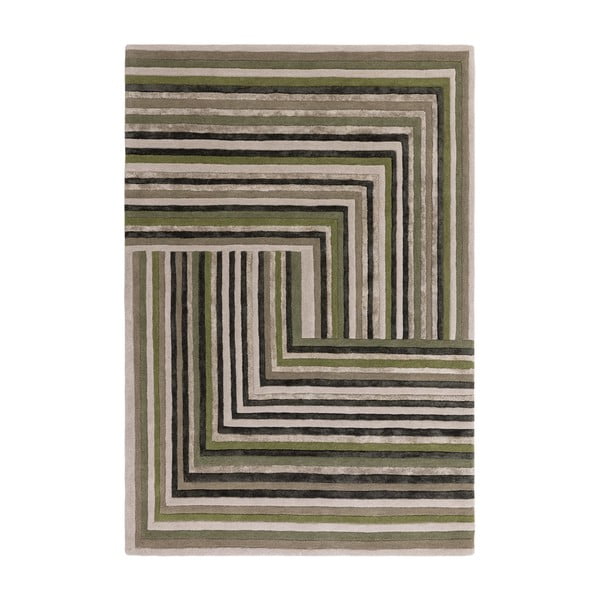Covor verde din lână 120x170 cm Network Forest – Asiatic Carpets