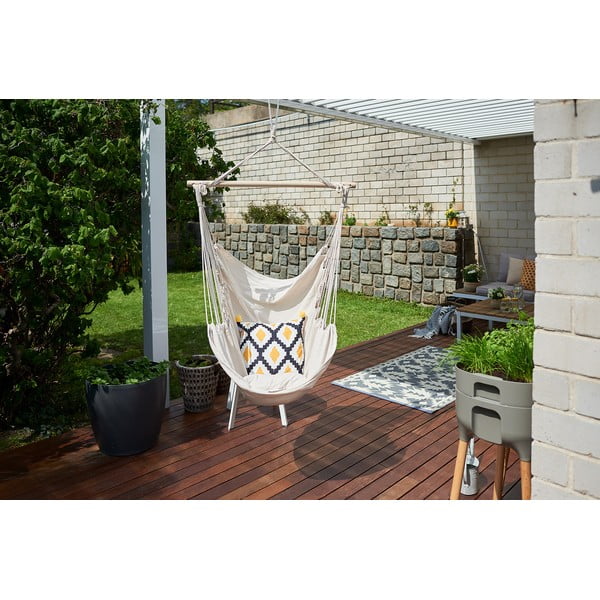 Fotoliu suspendat de grădină  crem capitonat Tobago – Garden Pleasure-image-4