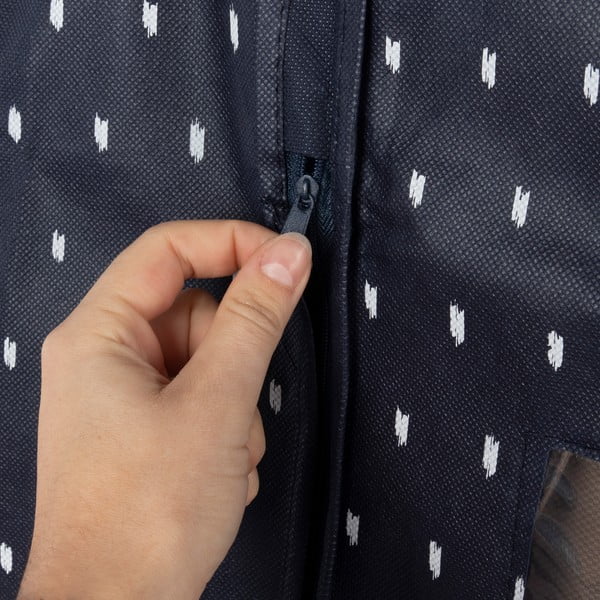 Husă pentru haine Compactor Dots, lungime 100 cm, albastru închis-image-4