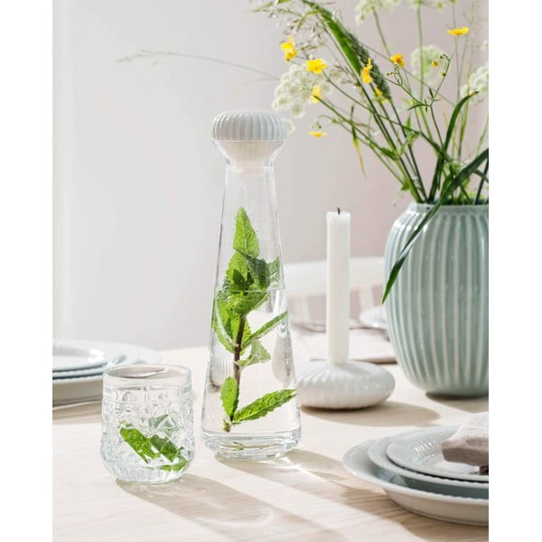 Vază din gresie Kähler Design Hammershoi, înălțime 20 cm, albastru mentă-image-1