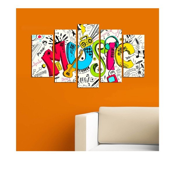 Tablou din mai multe piese Music Color-image-1