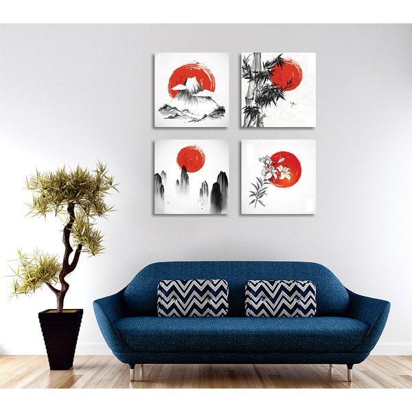 Tablouri 4 buc. 30x30 cm Zen – Wallity-image-2