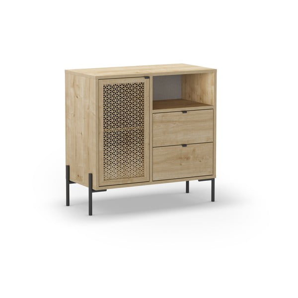 Dulap în culoare naturală cu aspect de lemn de stejar 80x80 cm Inca – Marckeric-image-2