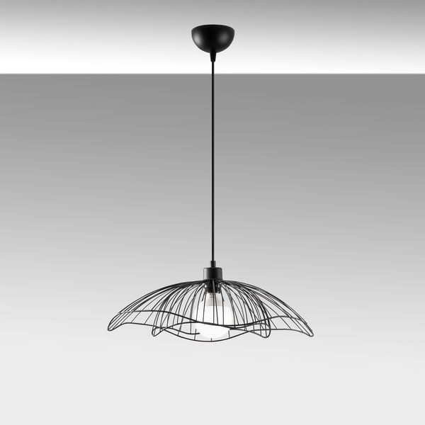 Lustră neagră cu abajur din metal ø 50 cm Farac – Opviq lights-image-3