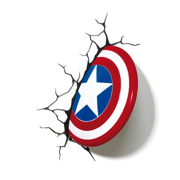 Veioză pentru perete cu autocolant Captain America