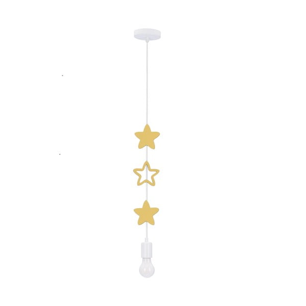 Corp de iluminat pentru copii galben/alb cu abajur din metal Single – Candellux Lighting