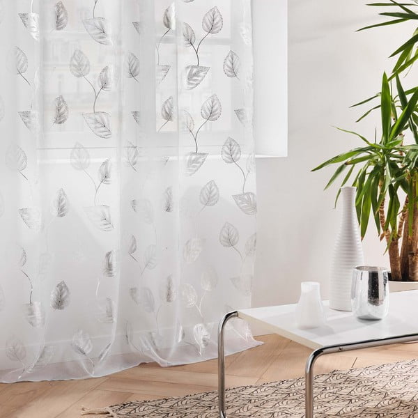 Perdea albă/argintie 140x280 cm Edelia – douceur d'intérieur-image-4