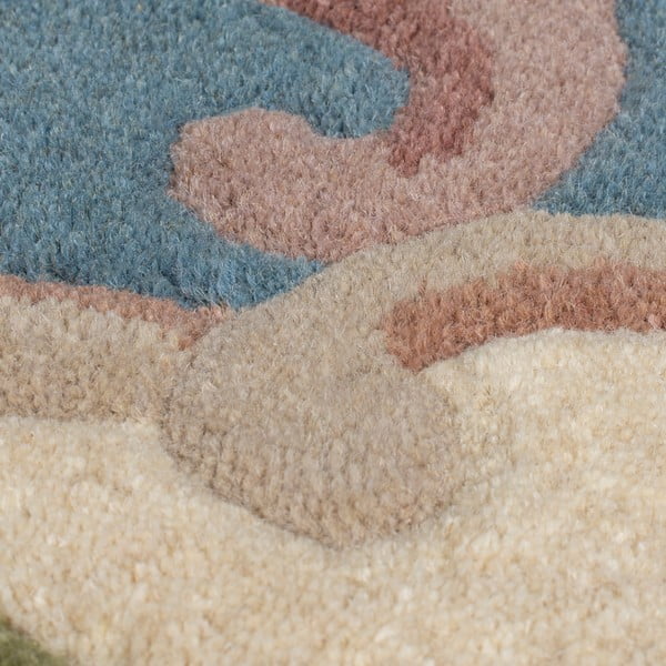 Covor din lână Flair Rugs Aubusson, ⌀ 120 cm, albastru-image-3