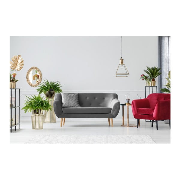Canapea cu 2 locuri Mazzini Sofas AMELIE, gri-image-2