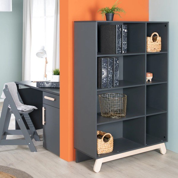 Bibliotecă pentru copii  gri antracit 107x159 cm Jara – Roba-image-4