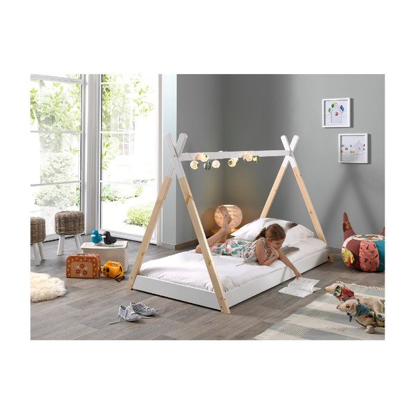 Pătuț pentru copil Vipack Tipi, 90 x 200 cm, alb-image-1