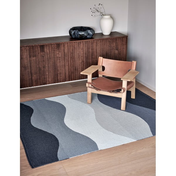 Covor tip traversă pentru interior și exterior albastru 70x300 cm Urvi Water – Pappelina-image-3