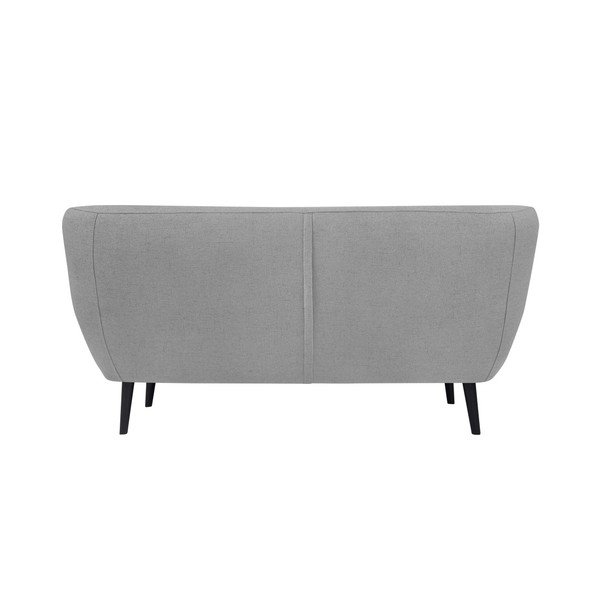 Canapea cu 2 locuri și picioare maro Mazzini Sofas Piemont, gri deschis-image-3