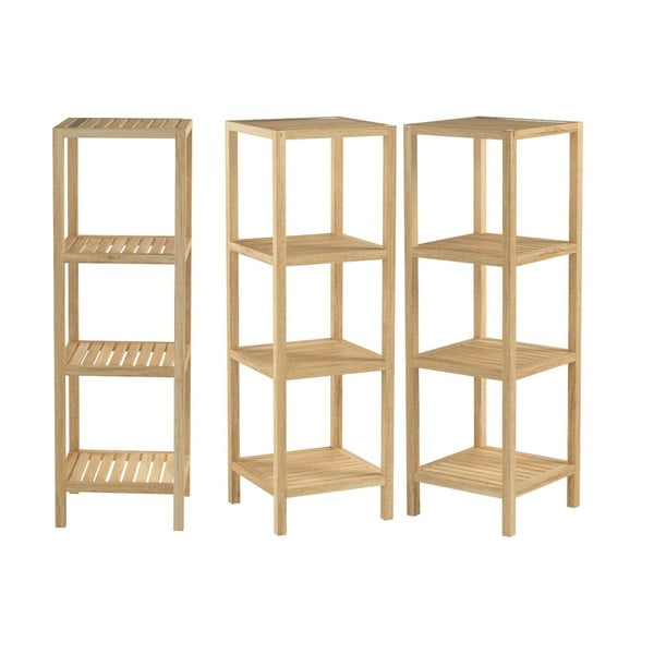 Etajeră de baie în culoare naturală din lemn de nuc 36x112 cm Norway – Wenko-image-2