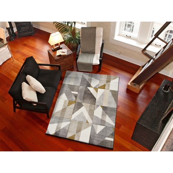 Covor Universal Biance Dice, 120 x 170 cm, gri - auriu-image-1