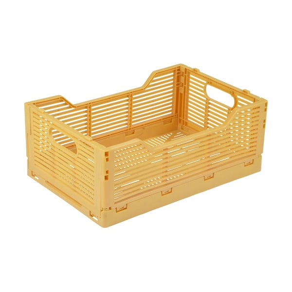 Cutie de depozitare galben ocru din plastic 40x30x17 cm – Homéa