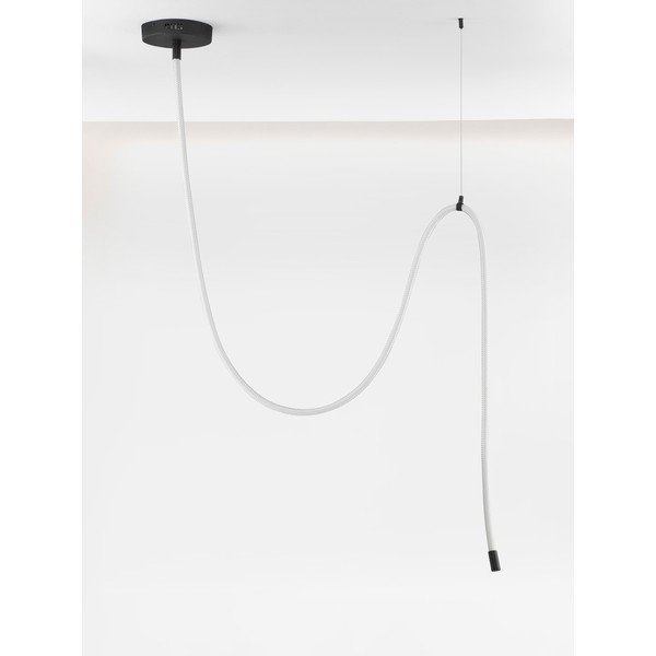 Lustră albă/negru-mat LED cu intensitate reglabilă din oțel Ilane – Nova Luce-image-3