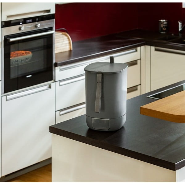 Coș pentru compost gri 10,6 l Bokashi – Plastia-image-1