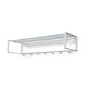 Cuier de perete alb cu raft din metal 100 cm Rex – Spinder Design