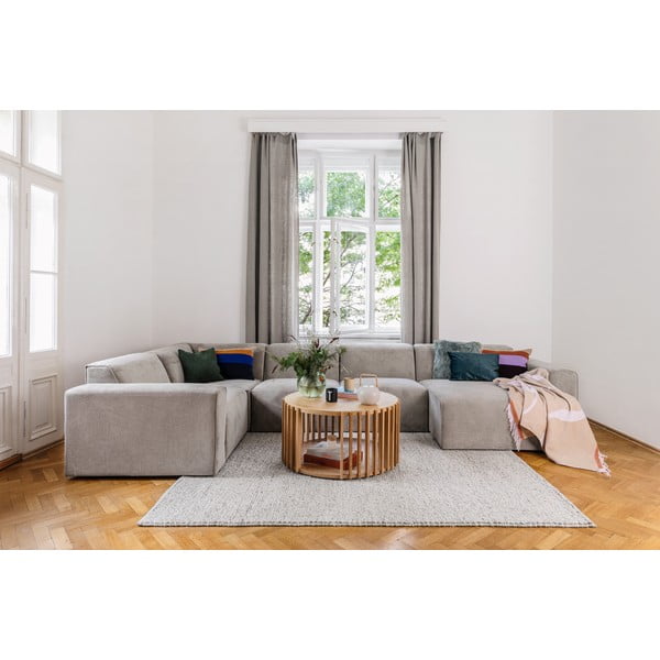 Colțar verde   din catifea reiată  (cu șezlong pe partea dreaptă) Sting - Scandic-image-1