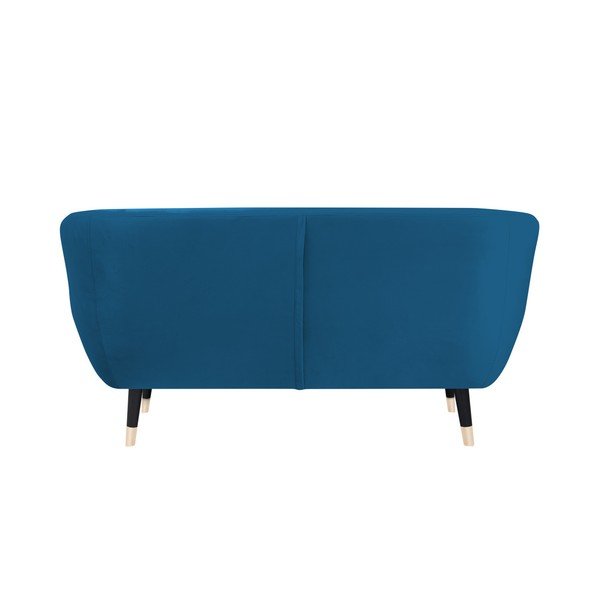 Canapea Mazzini Sofas AMELIE cu picioare negre, albastru, 158 cm-image-4